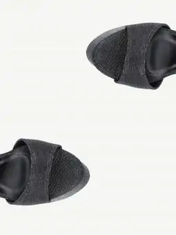 SANDALIA DAPHNE GLITER PRETO