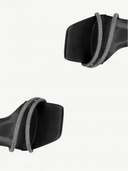 SANDALIA NICOLLI INTENSE PRETO / STRASS ONIX