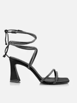 SANDALIA NICOLLI INTENSE PRETO / STRASS ONIX - Código 251