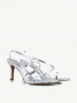 SANDALIA BETHANY COBRA CRISTAL PRATA
