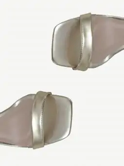 SANDALIA GOLD SALTO VIRGULA OURO LIGHT
