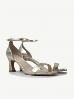 SANDALIA GOLD SALTO VIRGULA OURO LIGHT
