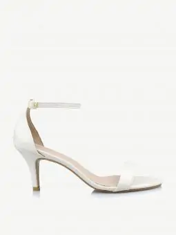 SANDALIA SALTO FINO MEDIO OFF WHITE - Código 346