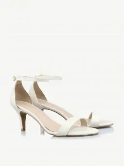 SANDALIA SALTO FINO MEDIO OFF WHITE