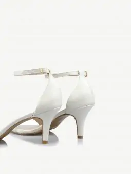 SANDALIA SALTO FINO MEDIO OFF WHITE