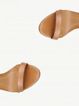 SANDALIA MILÃO GISELI SALTO ALTO CARAMELO