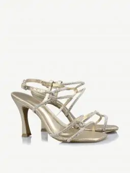 SANDALIA HERA LAGARTO CHAMPAGNE/ STRASS CRISTAL