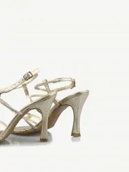 SANDALIA HERA LAGARTO CHAMPAGNE/ STRASS CRISTAL