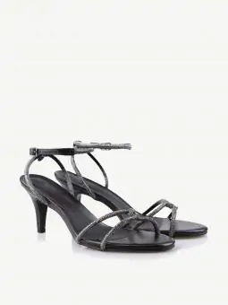 SANDALIA HERA  STRASS PRETO