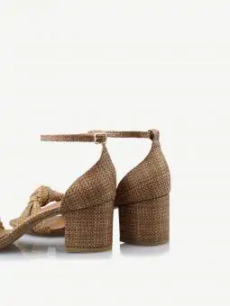 SANDALIA PERNAMBUCO NÓ STRASS TRAMADO CARAMELO