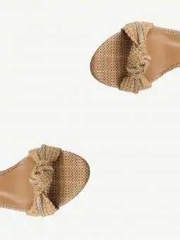 SANDALIA PERNAMBUCO NÓ STRASS TRAMADO CARAMELO