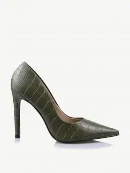 SCARPIN ELLA CROCO ARMY 11CM - Código 444