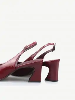 SLINGBACK DRIELLE GLOSSY CABERNET