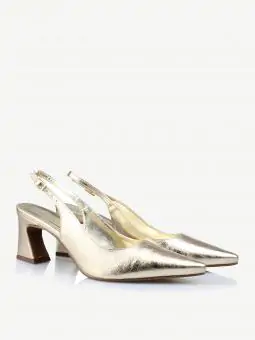 SLINGBACK DRIELLE NEW  METALIC OURO LIGHT