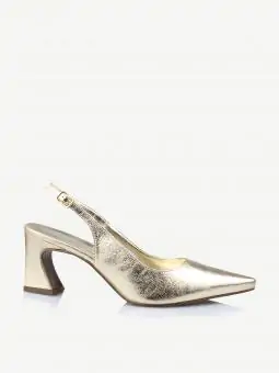 SLINGBACK DRIELLE NEW  METALIC OURO LIGHT - Código 463